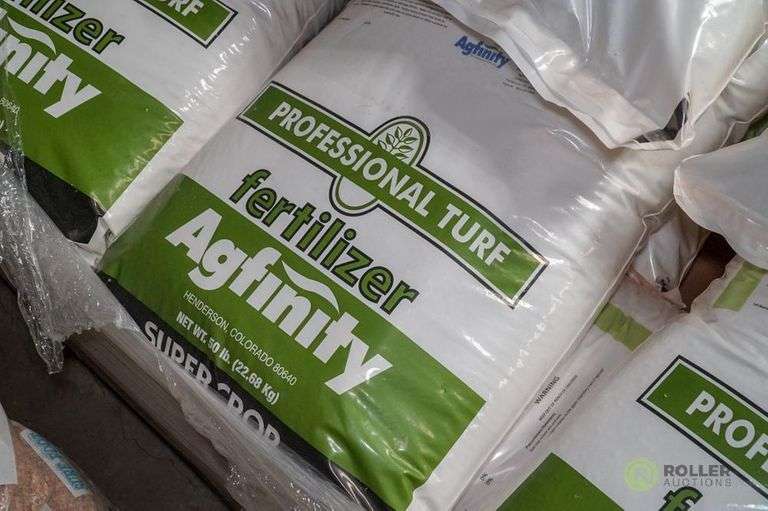 Pallet of Agfinity Professional Turf Fertilizer Roller Auction