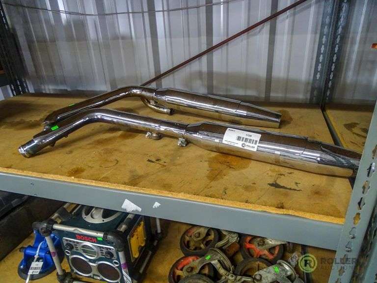 (2) Motorcycle Exhaust Pipes Roller Auctions