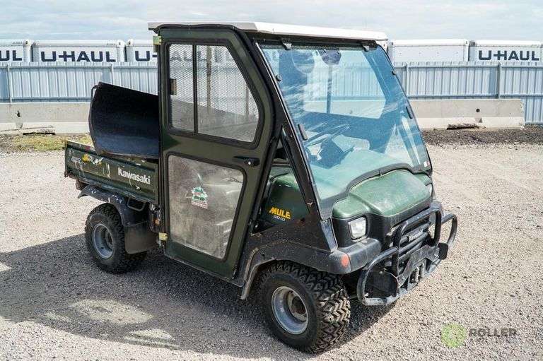 Kawasaki Mule 3010 4WD Truckster, Enclosed Cab, Gas Engine, Manual Dump