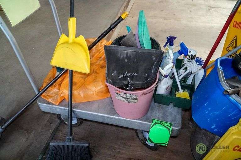 Mop Buckets, Mops, Brooms, Cart and Step Stools Roller Auctions