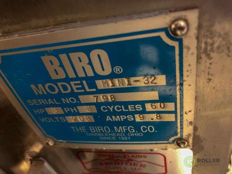 Biro Mini32 MixerGrinder, 3Hp, 3ph, 208v Roller Auctions