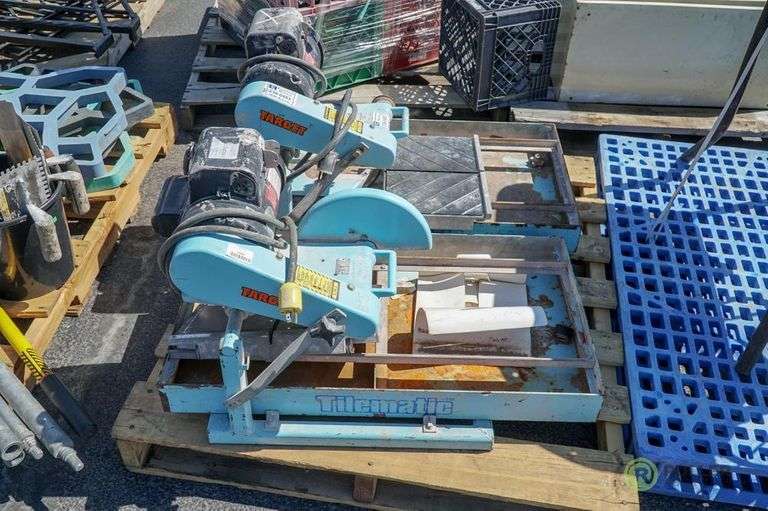 (2) Target Tilematic Wet Saws (Inoperable) Roller Auctions