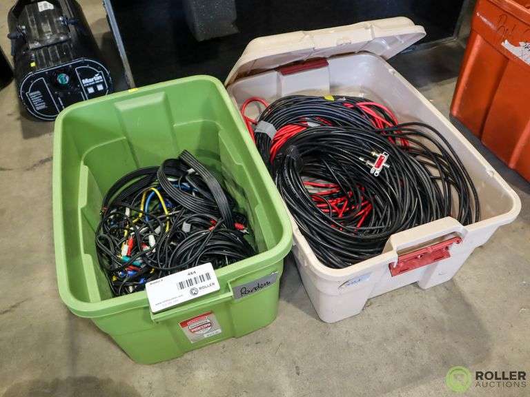 (2) Bins of Assorted Cables Roller Auctions