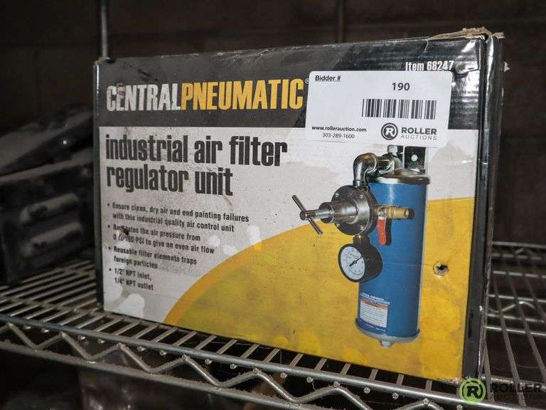Central Pneumatic 68247 Air Filter Regulator Unit Roller Auctions