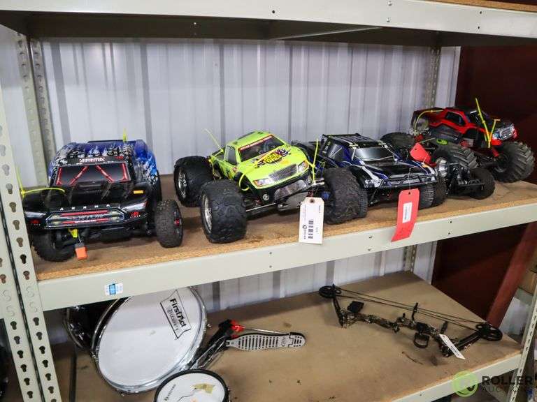 (3) Electric and (2) Gas Remote Control Cars (No Remotes) Roller Auctions