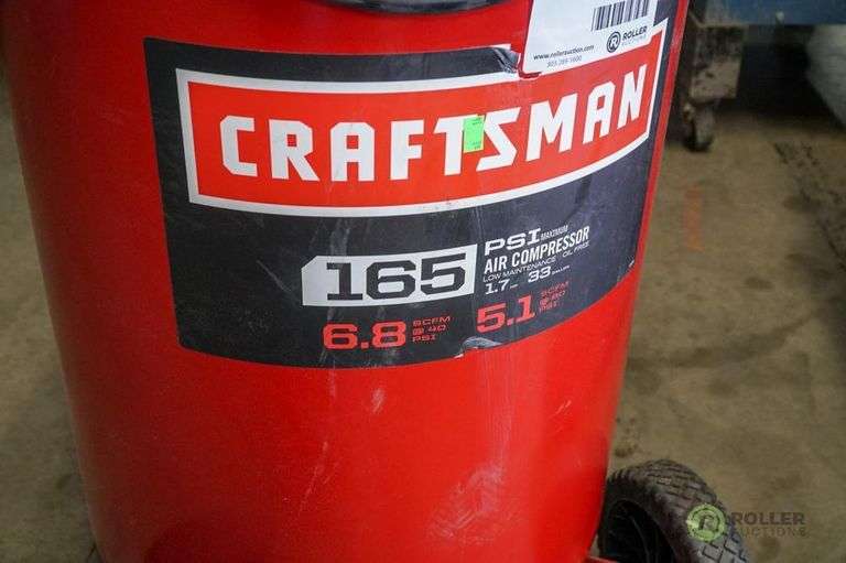 Craftsman 921.165720 Vertical Air Compressor, 33Gallon, 1.7Hp Roller