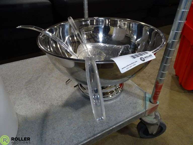 Stainless Steel Punch Bowl With Ladles Roller Auctions