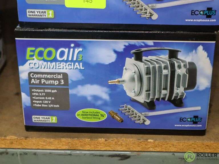 (2) EcoAir 3 Commercial Air Pumps Roller Auctions