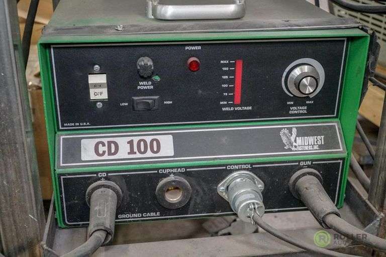 Midwest Fasteners CD100 Stud Welder With Cart on Casters and Hardware