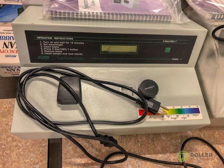 (4) Flinn Scientific Inc Spectrophotometer and (2) Laboratory Manuals