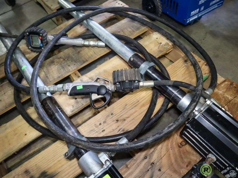 (2) Ingersoll Rand AR0 Pneumatic Barrel Pumps With Digital Oil Guns