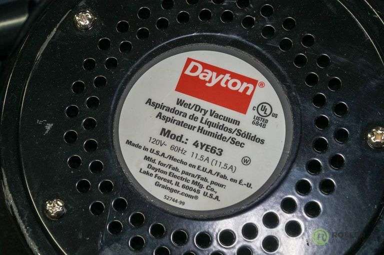 Dayton 4YE63 55Gallon Wet / Dry Vacuum Roller Auctions