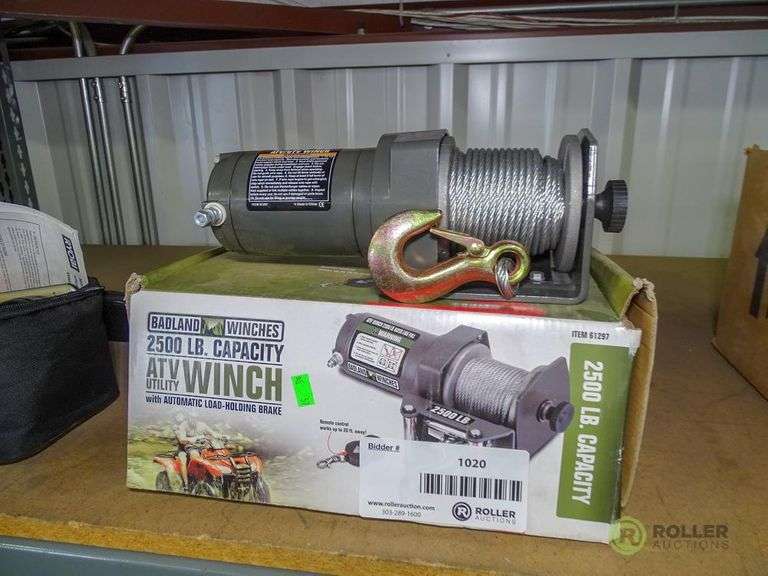 Badland 61297 2500Lb ATV Utility Winch With Auto Load Holding Brake