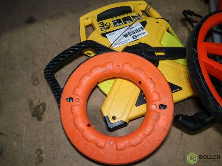Klein 65' Fish Tape, DeWalt DWHT34049 300' Tape Measure and Crescent