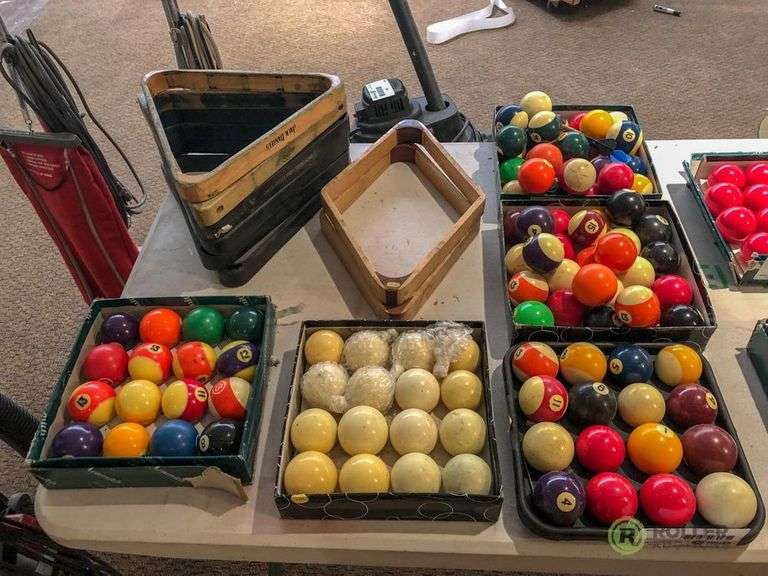 Billiard Balls, Cue Balls and Racks Roller Auctions