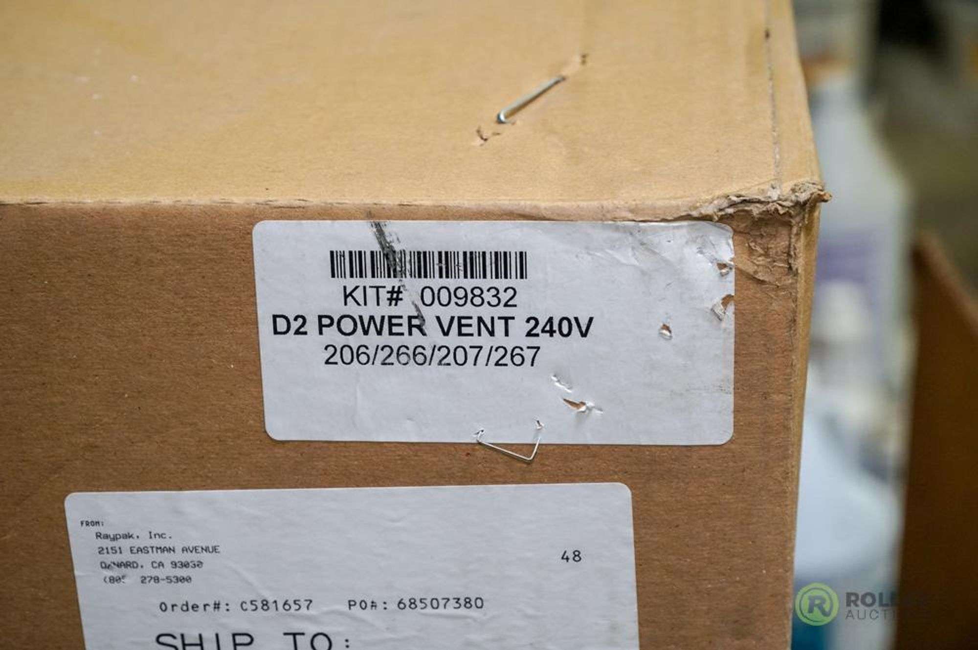 Raypak 001457 Draft Hood Kit and 009832 Power Vent - Roller Auctions
