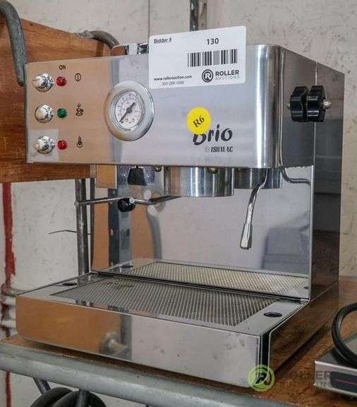 Brio Isomac Espresso Machine Roller Auctions