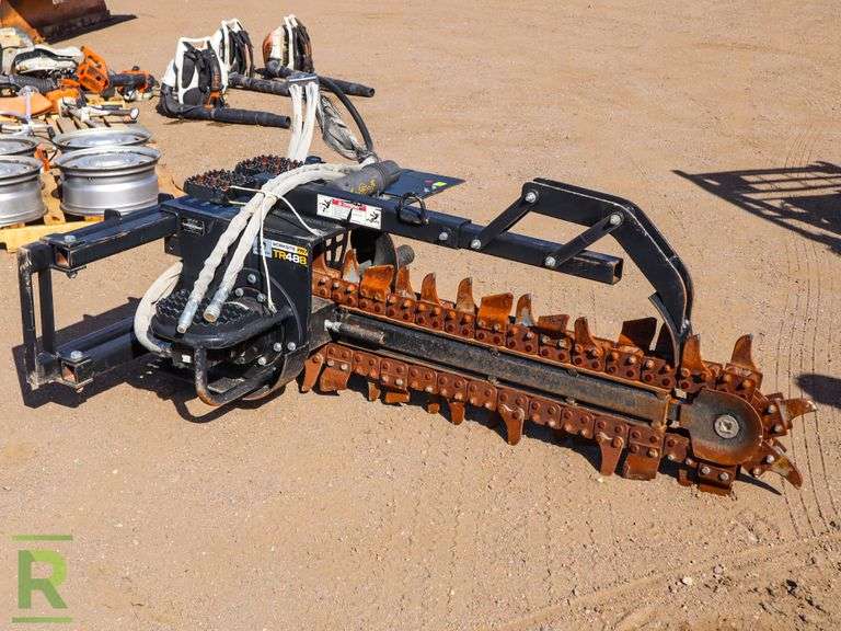 John Deere TR48B 48” Trencher Attachment For Skid Steer Roller Auctions