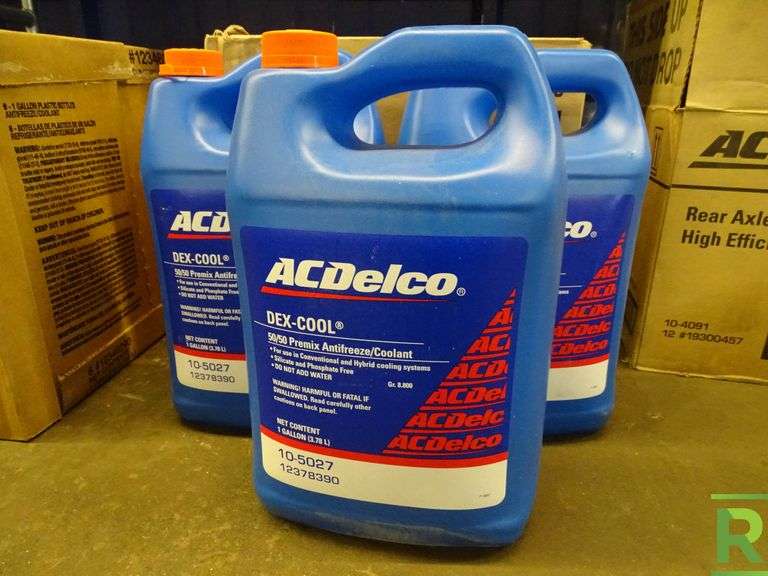 (9) AC Delco DexCool 50/50 Premix Antifreeze / Coolant Roller Auctions