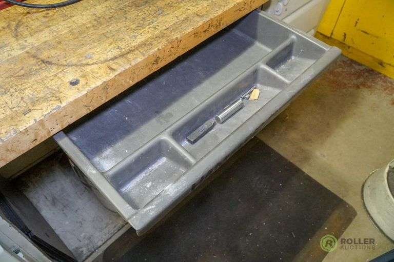 Metal and Wood Work Table, 72in x 30in Roller Auctions