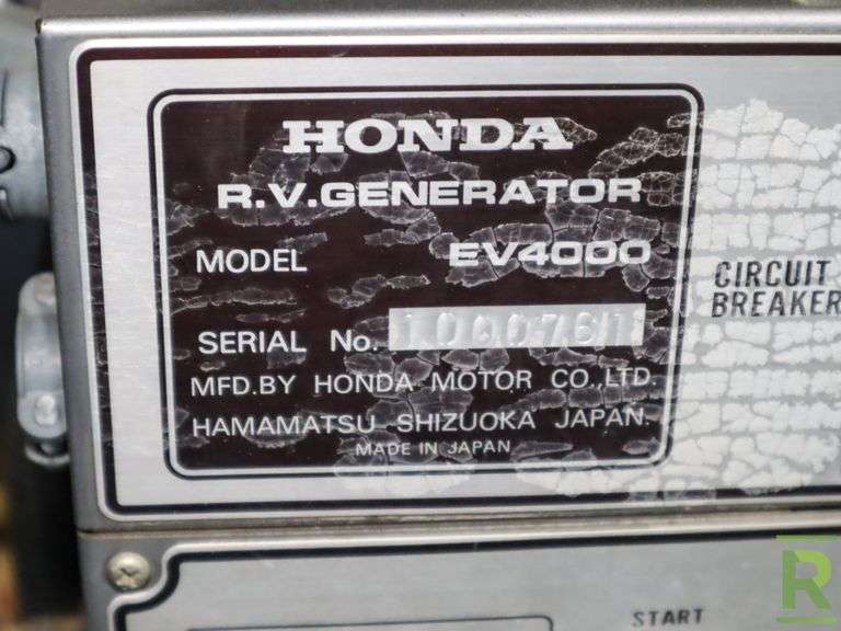 Honda EV4000 RV Generator Roller Auctions