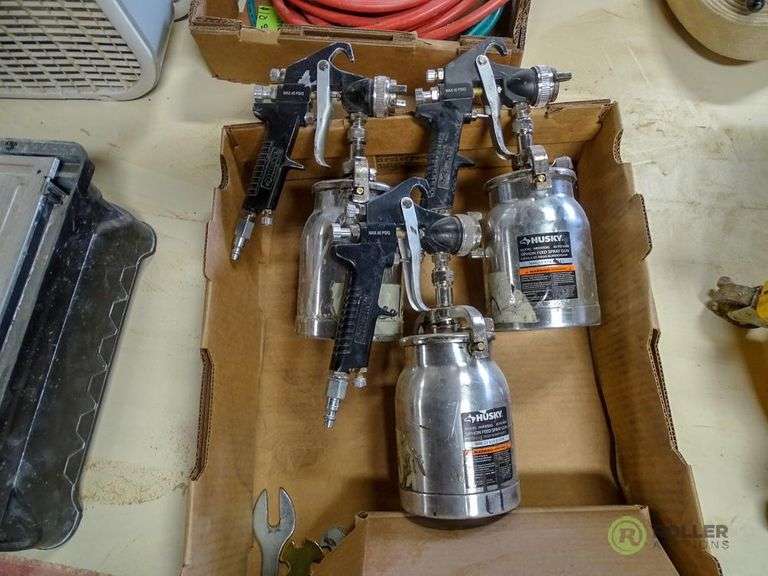 (3) Husky H4930SSG Siphon Feed Spray Guns Roller Auctions
