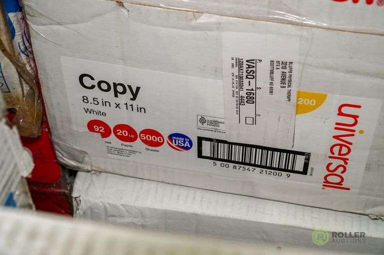 Pallet of 8.5in x 11in Copy Paper Roller Auctions