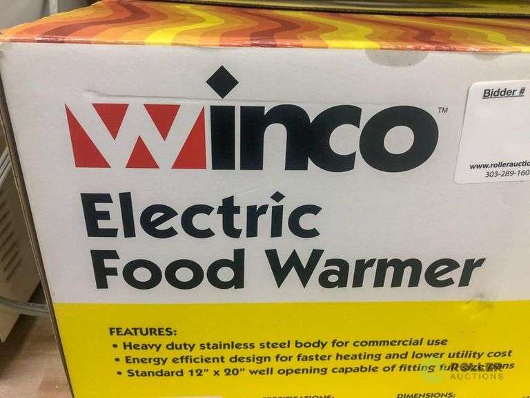 Winco FWS500 Full Size Food Warmer, Electric Roller Auctions