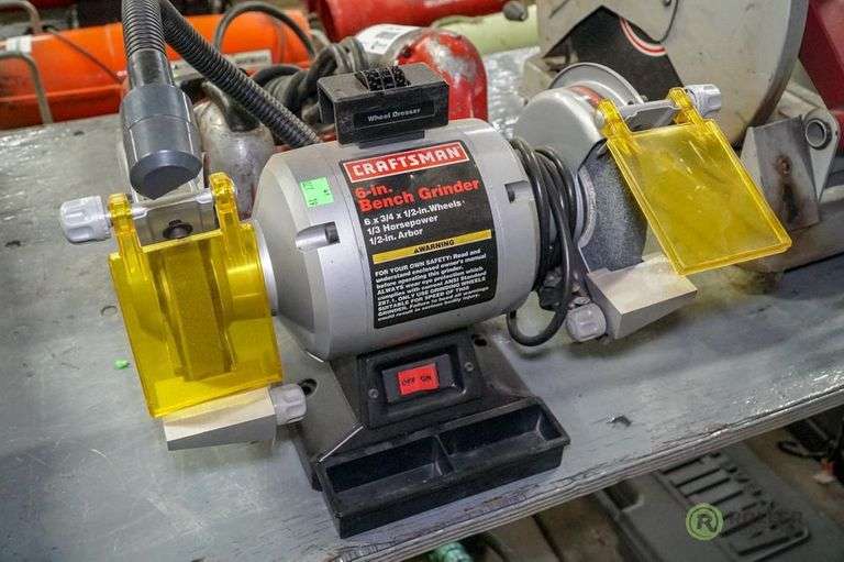 Craftsman 319.211260 Bench Grinder, 6in, 1/3Hp, 2.8Amps Roller Auctions