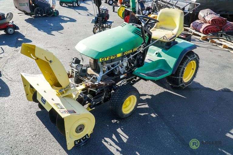John Deere GT275 Ride Top Mower With Snowplow, Tiller and Mower