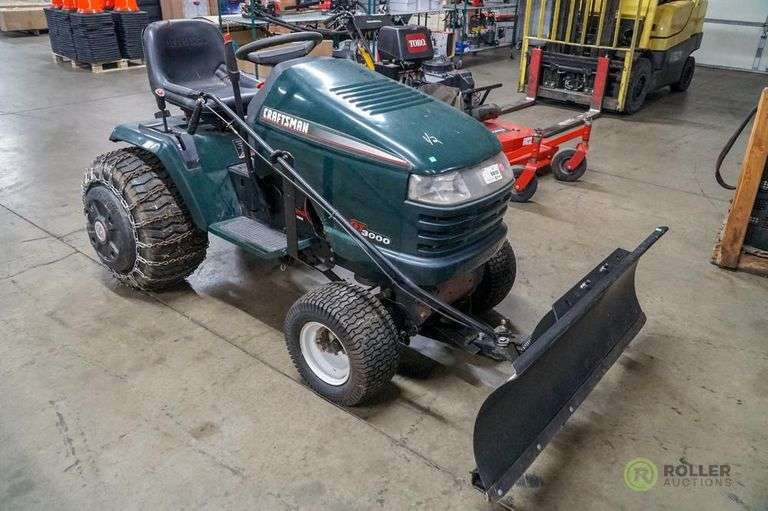 Craftsman 917.275223 Ride On Garden Tractor, 25Hp Gas, 48in Plow