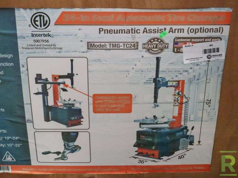 New TMG Industrial TMGTC24 24" Semi Automatic Tire Changer Roller Auctions