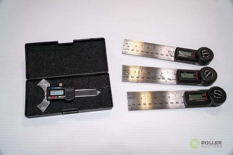 (3) Husky Angle Finders and Anyi Digital Welding Gauge Roller Auctions