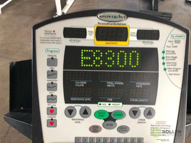 Sports Art 8300 Commercial Elliptical Trainer Roller Auctions