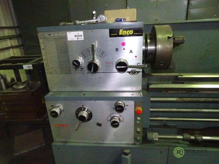 Enco 3281315 Engine Lathe, 12in 3Jaw Chuck, Quick Change Tool Post