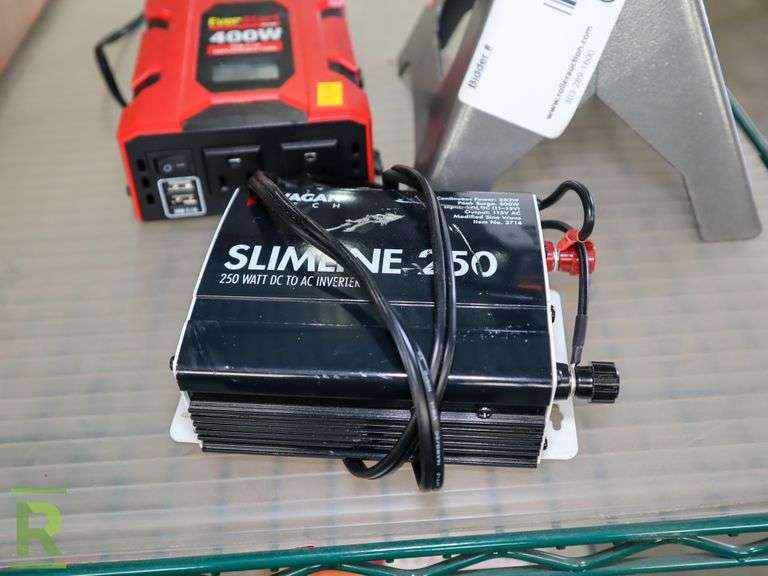 Wagon Tech 250W and Everstart 400W 12V Power Inverters With Jack Stand