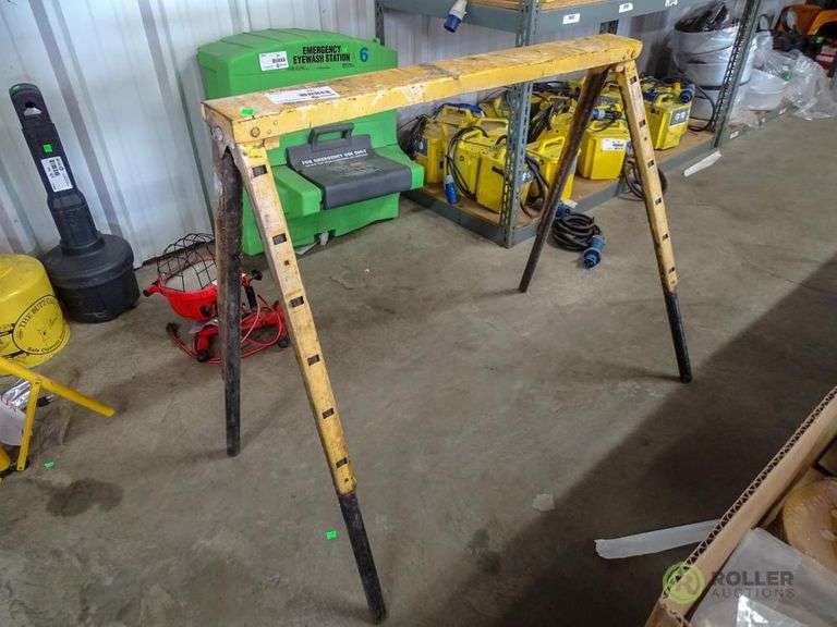 Crawford Metal Adjustable Sawhorse Roller Auctions