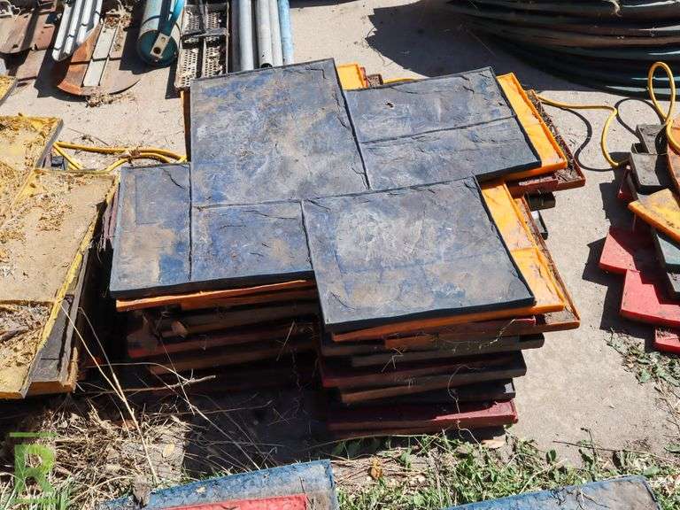 (3) Stacks Concrete Stamps Roller Auctions