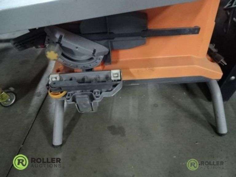 Ridgid R4520 10in Portable Table Saw With Mobile Stand - Roller Auctions