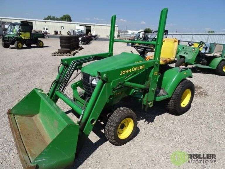 John Deere X595 RideOn Tractor, 4x4, Yanmar 3Cylinder Diesel, 48in Loader Bucket w/ 54in Snow