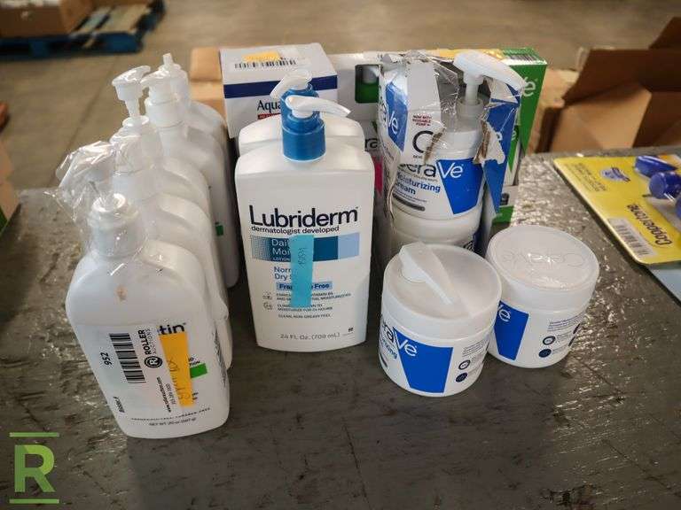 (5) AmLactin Lotion New, Open Box (2) Lubriderm Lotion Used (1) 2