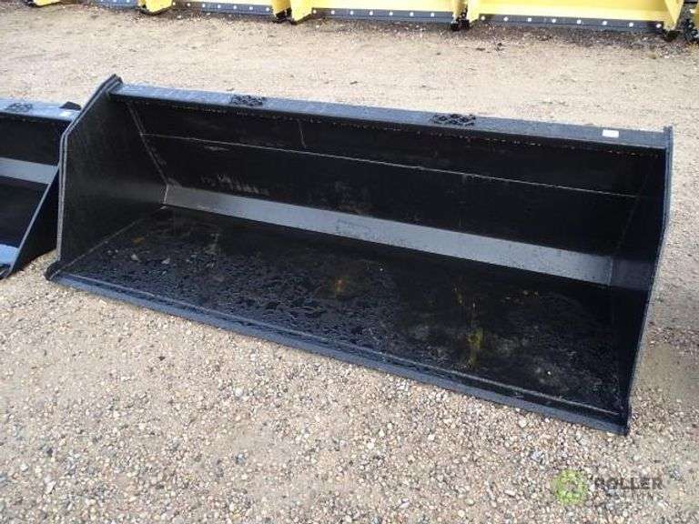 New 90in Snow/Mulch Bucket To Fit Skid Steer Loader Roller Auctions