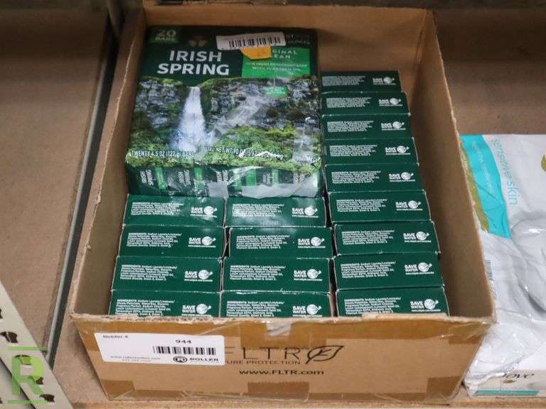 Assorted Dove, Irish Spring, and Kirkland Bar Soap 60+ Bars Roller