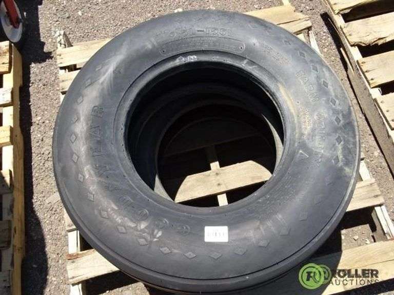 (2) Goodyear Farm Utility Tractor Tires, 9.5L15SL Roller Auctions