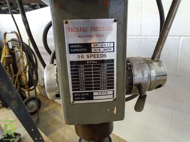 Packard Precision DP1617 Drill Press Roller Auctions