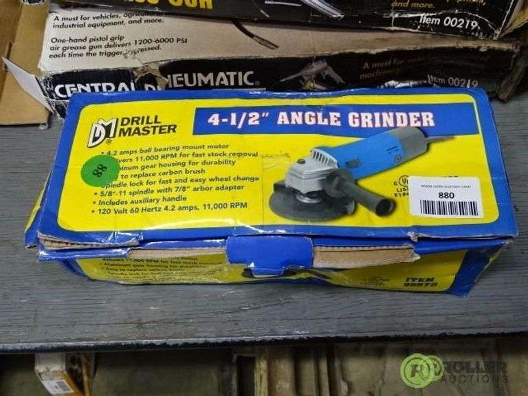 Drill Master 41/2in Angle Grinder Roller Auctions