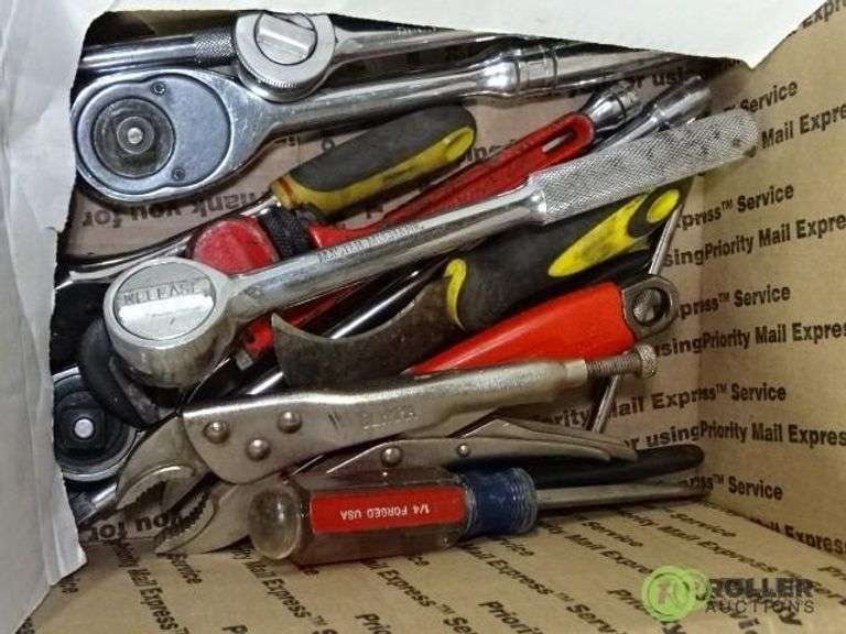 Box of Assorted Hand Tools Roller Auctions
