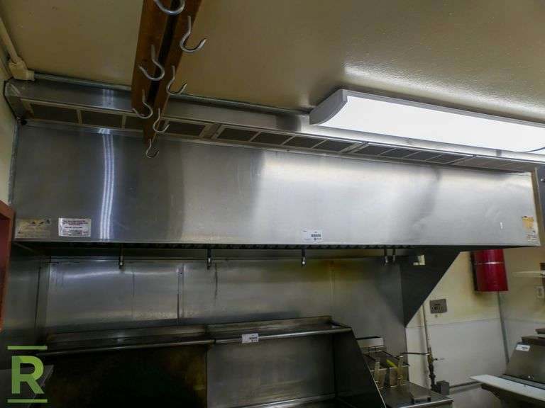 Exhaust Hood With Ansul System 2 Filters, 108" x 51" Roller Auctions