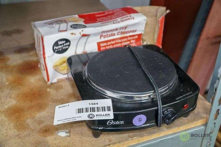 Oster Hot Plate and French Fry Potato Chopper Roller Auctions