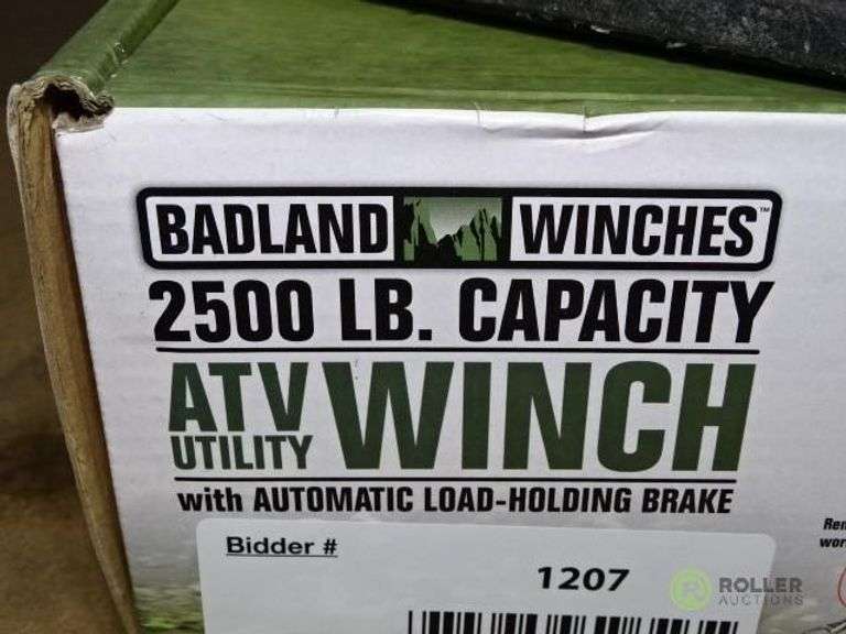 Badlands Winches 2500Lb ATV Utility Winch and Electric Finishing Sander Roller Auctions